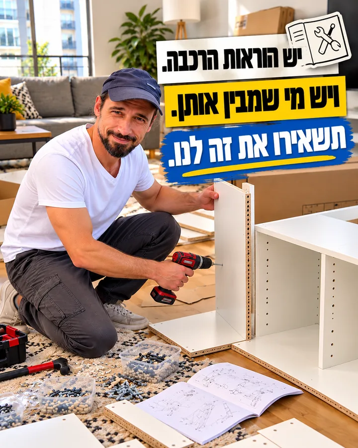 יש הוראות הרכבה. ויש מי שמבין אותן. תשאירו את זה לנו.